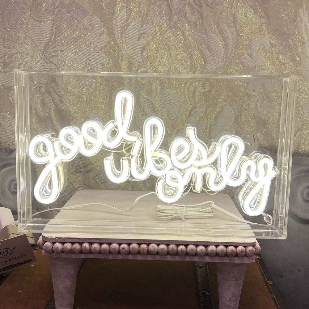 West & Arrow "GOOD VIBES ONLY" LED Neon Acrylic Light
